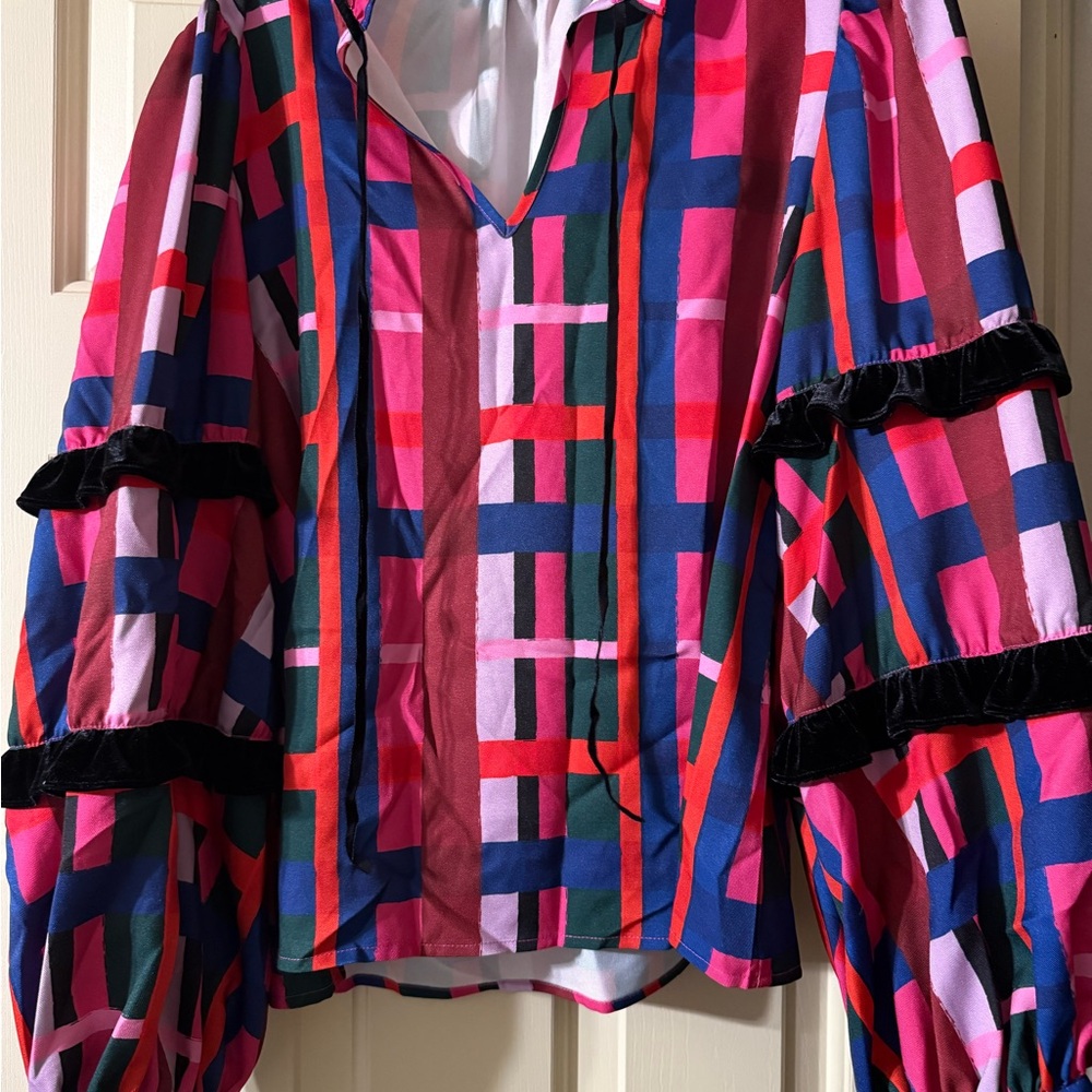 Multi color Crosby top